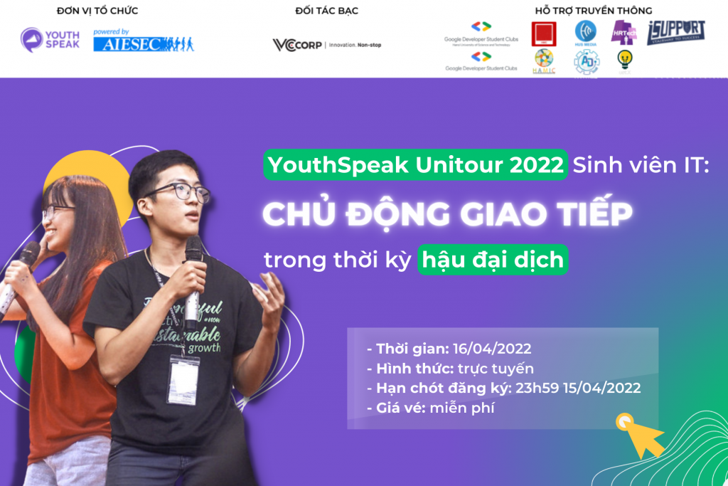 ĐĂNG KÝ SỰ KIỆN YOUTHSPEAK UNITOUR TẠI HUST, UET VÀ HUS